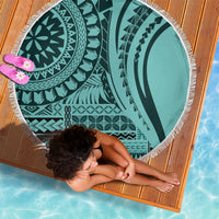 Samoa Siapo Arty Beach Blanket Turquoise Style LT9 - Wonder Print Shop
