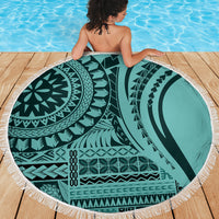 Samoa Siapo Arty Beach Blanket Turquoise Style LT9 - Wonder Print Shop