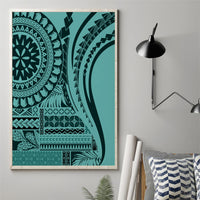 Samoa Siapo Arty Canvas Wall Art Turquoise Style LT9 - Wonder Print Shop