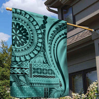 Samoa Siapo Arty Garden Flag Turquoise Style - Wonder Print Shop