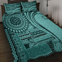 Samoa Siapo Arty Quilt Bed Set Turquoise Style - Wonder Print Shop