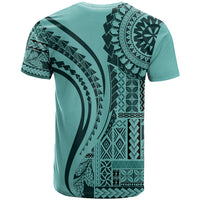 Samoa Siapo Arty T Shirt Turquoise Style - Wonder Print Shop