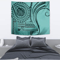 Samoa Siapo Arty Tapestry Turquoise Style - Wonder Print Shop