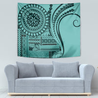 Samoa Siapo Arty Tapestry Turquoise Style - Wonder Print Shop