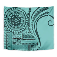 Samoa Siapo Arty Tapestry Turquoise Style - Wonder Print Shop
