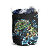 Bass Fishing Fisherman Laundry Basket Big Mouth Boat - Wonder Print Shop