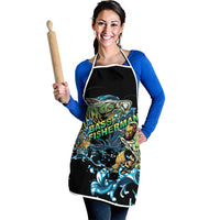 Bass Fishing Fisherman Apron Big Mouth Boat - Wonder Print Shop