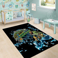 Bass Fishing Fisherman Area Rug Big Mouth Boat - Wonder Print Shop