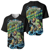 Bass Fishing Fisherman Baseball Jersey Big Mouth Boat - Wonder Print Shop