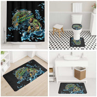 Bass Fishing Fisherman Bathroom Set Big Mouth Boat - Wonder Print Shop