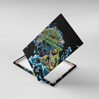 Bass Fishing Fisherman Canvas Wall Art Big Mouth Boat - Wonder Print Shop
