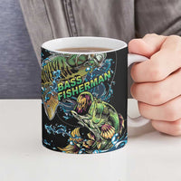 Bass Fishing Fisherman Ceramic Mug Big Mouth Boat - Wonder Print Shop
