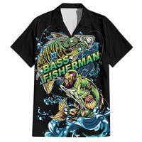 Bass Fishing Fisherman Hawaiian Shirt Big Mouth Boat - Wonder Print Shop