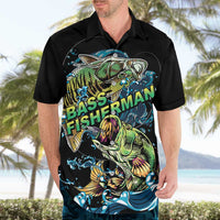Bass Fishing Fisherman Hawaiian Shirt Big Mouth Boat - Wonder Print Shop