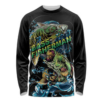 Bass Fishing Fisherman Long Sleeve Shirt Big Mouth Boat - Wonder Print Shop