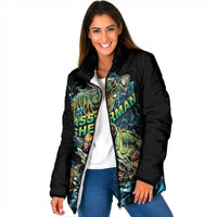 Bass Fishing Fisherman Padded Jacket Big Mouth Boat - Wonder Print Shop