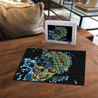 Bass Fishing Fisherman Puzzle Big Mouth Boat - Wonder Print Shop