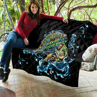 Bass Fishing Fisherman Quilt Big Mouth Boat - Wonder Print Shop