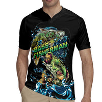 Bass Fishing Fisherman Rugby Jersey Big Mouth Boat - Wonder Print Shop