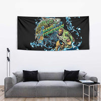 Bass Fishing Fisherman Tapestry Big Mouth Boat - Wonder Print Shop
