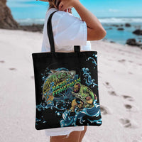 Bass Fishing Fisherman Tote Bag Big Mouth Boat - Wonder Print Shop