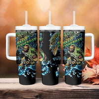 Bass Fishing Fisherman Tumbler With Handle Big Mouth Boat - Wonder Print Shop