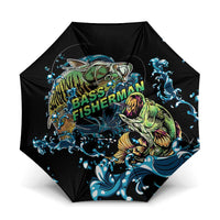 Bass Fishing Fisherman Umbrella Big Mouth Boat - Wonder Print Shop