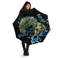 Bass Fishing Fisherman Umbrella Big Mouth Boat - Wonder Print Shop