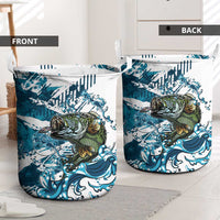 Bass Fishing Fisherman Laundry Basket Fish Sport Largemouth - Wonder Print Shop