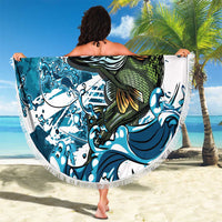 Bass Fishing Fisherman Beach Blanket Fish Sport Largemouth - Wonder Print Shop