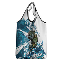 Bass Fishing Fisherman Grocery Bag Fish Sport Largemouth - Wonder Print Shop