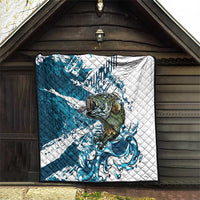 Bass Fishing Fisherman Quilt Fish Sport Largemouth - Wonder Print Shop