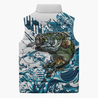 Bass Fishing Fisherman Sleeveless Puffer Jacket Fish Sport Largemouth - Wonder Print Shop