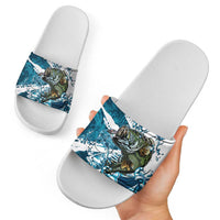 Bass Fishing Fisherman Slide Sandals Fish Sport Largemouth - Wonder Print Shop