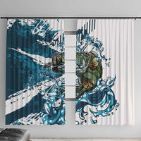 Bass Fishing Fisherman Window Curtain Fish Sport Largemouth - Wonder Print Shop