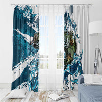 Bass Fishing Fisherman Window Curtain Fish Sport Largemouth - Wonder Print Shop