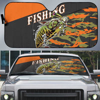 Bass Fishing Fisherman Auto Sun Shade Camouflag Pattern - Wonder Print Shop