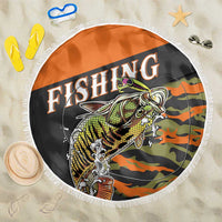 Bass Fishing Fisherman Beach Blanket Camouflag Pattern - Wonder Print Shop