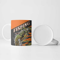 Bass Fishing Fisherman Ceramic Mug Camouflag Pattern - Wonder Print Shop