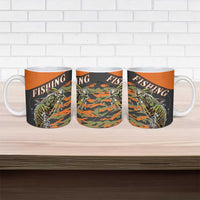 Bass Fishing Fisherman Ceramic Mug Camouflag Pattern - Wonder Print Shop