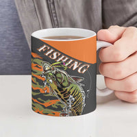 Bass Fishing Fisherman Ceramic Mug Camouflag Pattern - Wonder Print Shop