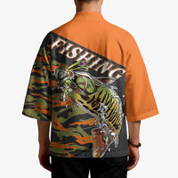 Bass Fishing Fisherman Kimono Camouflag Pattern - Wonder Print Shop