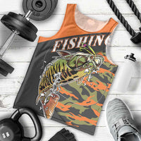 Bass Fishing Fisherman Men Tank Top Camouflag Pattern - Wonder Print Shop