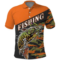 Bass Fishing Fisherman Polo Shirt Camouflag Pattern - Wonder Print Shop