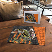 Bass Fishing Fisherman Puzzle Camouflag Pattern - Wonder Print Shop