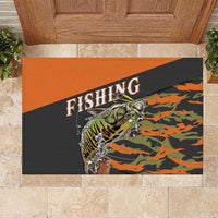 Bass Fishing Fisherman Rubber Doormat Camouflag Pattern - Wonder Print Shop