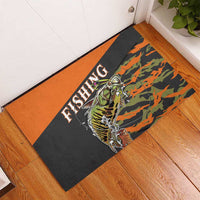 Bass Fishing Fisherman Rubber Doormat Camouflag Pattern - Wonder Print Shop