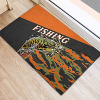 Bass Fishing Fisherman Rubber Doormat Camouflag Pattern - Wonder Print Shop