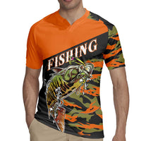 Bass Fishing Fisherman Rugby Jersey Camouflag Pattern - Wonder Print Shop