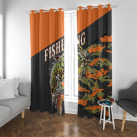 Bass Fishing Fisherman Window Curtain Camouflag Pattern - Wonder Print Shop